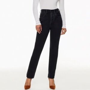 DENIM FORUM • The Dillon high rise slim jeans black size 30 Aritizia NWT